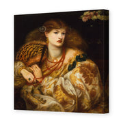 Dante Gabriel Rossetti's 'Monna Vanna' painting reproduced as a gallery-wrapped canvas print