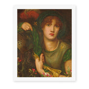 Dante Gabriel Rossetti's 'My Lady Greensleeves' painting reproduced as a rolled canvas print