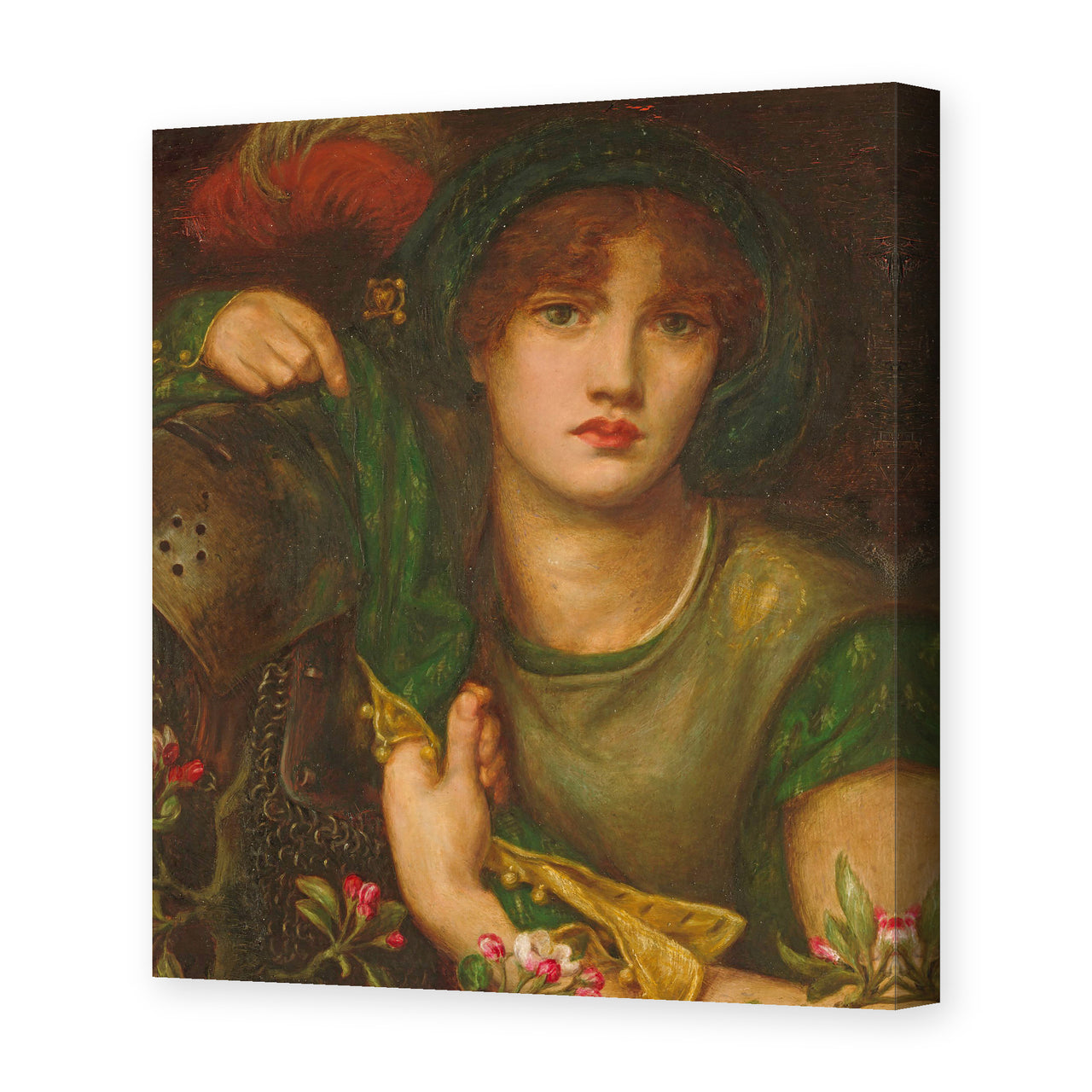 Dante Gabriel Rossetti's 'My Lady Greensleeves' painting reproduced as a gallery-wrapped canvas print