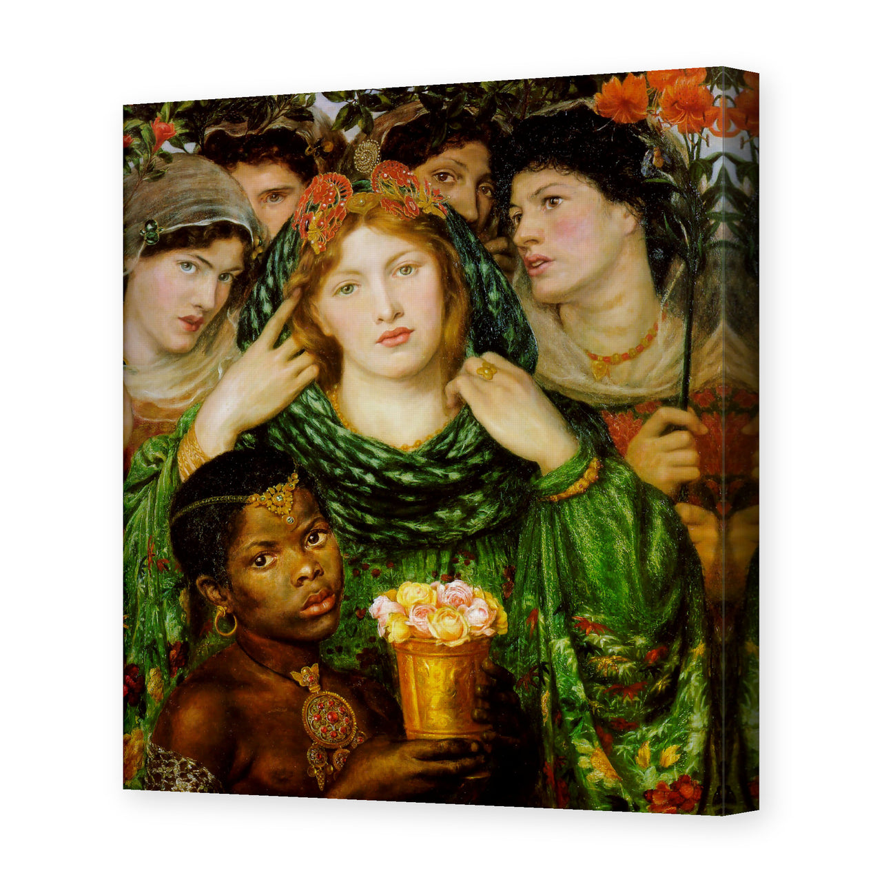 Dante Gabriel Rossetti's 'The Beloved' painting reproduced as a gallery-wrapped canvas print