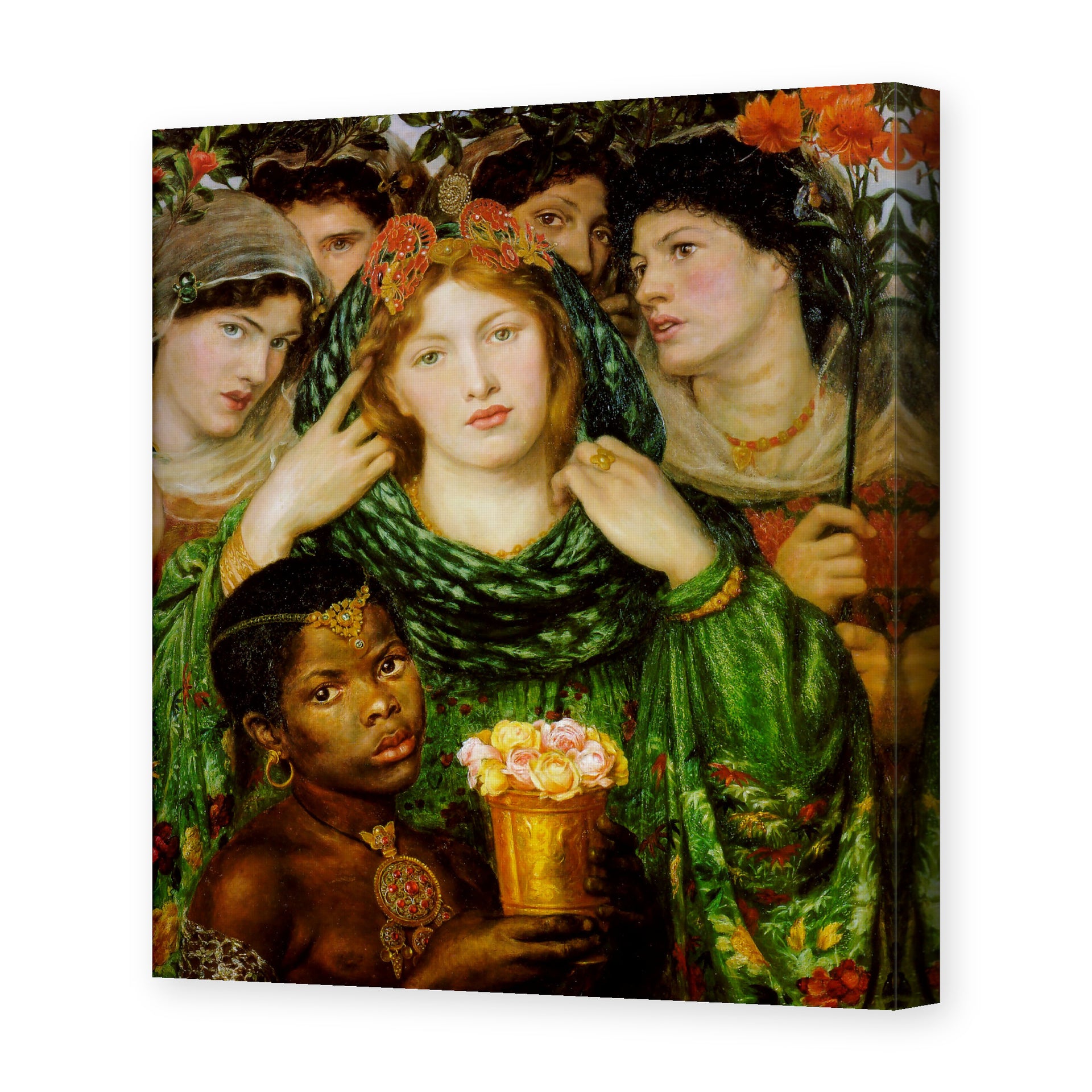 Dante Gabriel Rossetti's 'The Beloved' painting reproduced as a gallery-wrapped canvas print