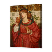 Dante Gabriel Rossetti's 'The Loving Cup' painting reproduced as a gallery-wrapped canvas print