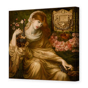 Dante Gabriel Rossetti's 'The Roman Widow' painting reproduced as a gallery-wrapped canvas print