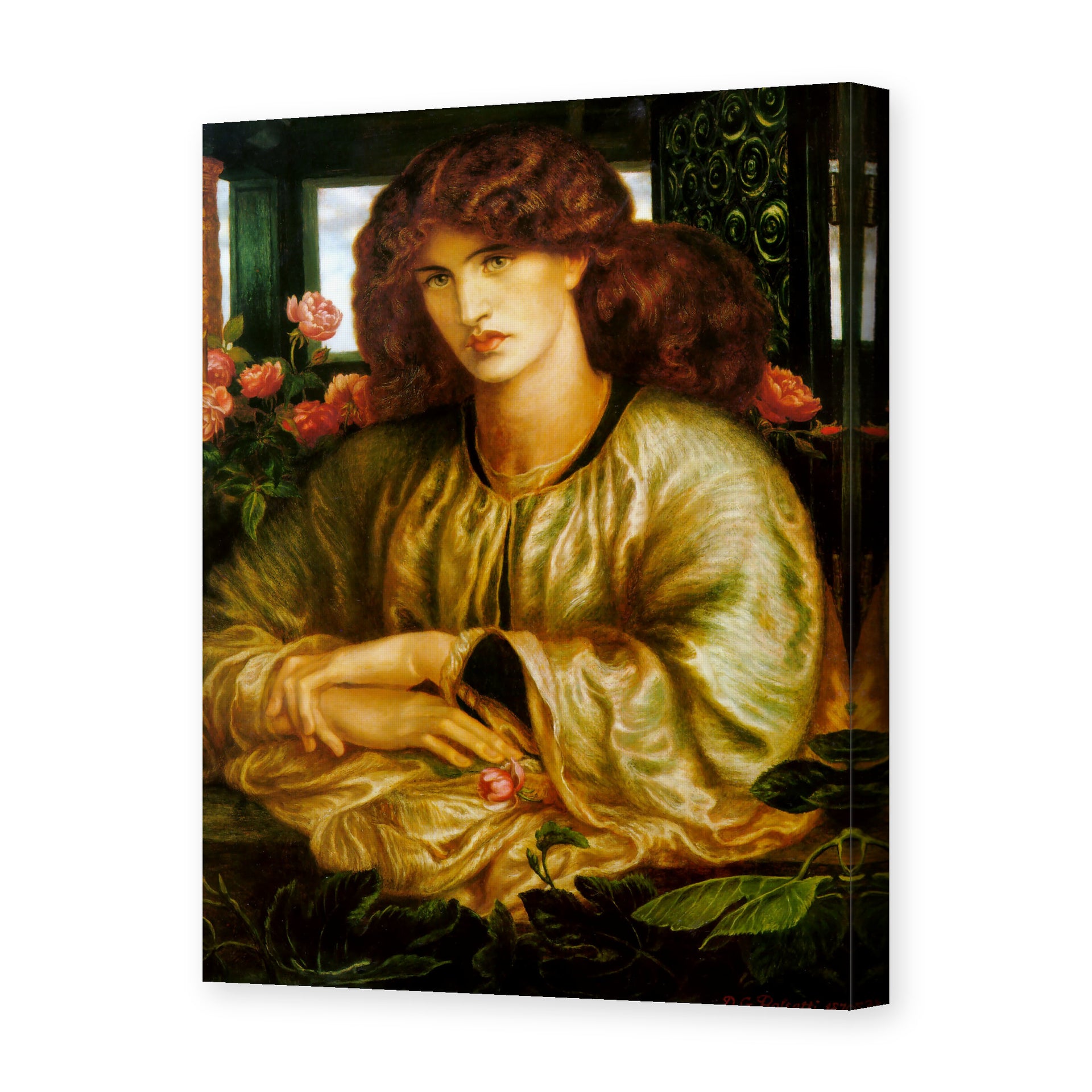 Dante Gabriel Rossetti's 'The Women's Window' painting reproduced as a gallery-wrapped canvas print