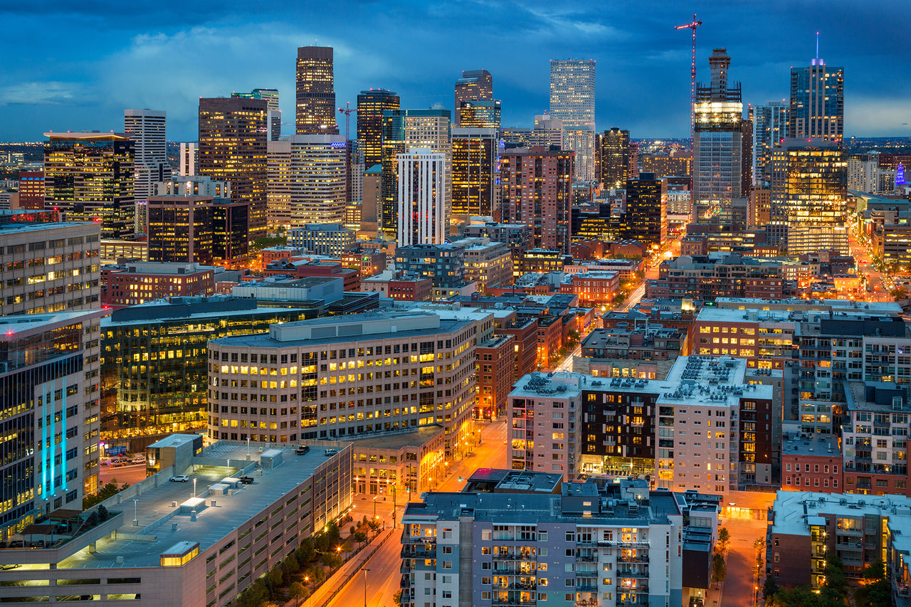 Denver Skyline Wall Art - Stunning high-resolution poster of the cityscape