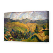 Diego Rivera's 'Landscape' painting reproduced as a gallery-wrapped canvas print