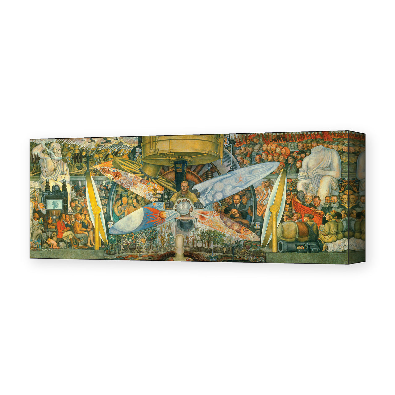 Diego Rivera's 'Man at the Crossroads' painting reproduced as a gallery-wrapped canvas print