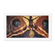 Diego Rivera's 'Subterranean Forces' painting reproduced as a rolled canvas print