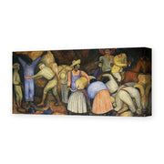 Diego Rivera's 'The Exploiters' painting reproduced as a gallery-wrapped canvas print