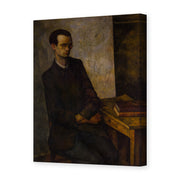 Diego Rivera's 'The Mathematician' painting reproduced as a gallery-wrapped canvas print