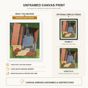 Diego Rivera - Urban Landscape canvas print size comparison and framing display infographic