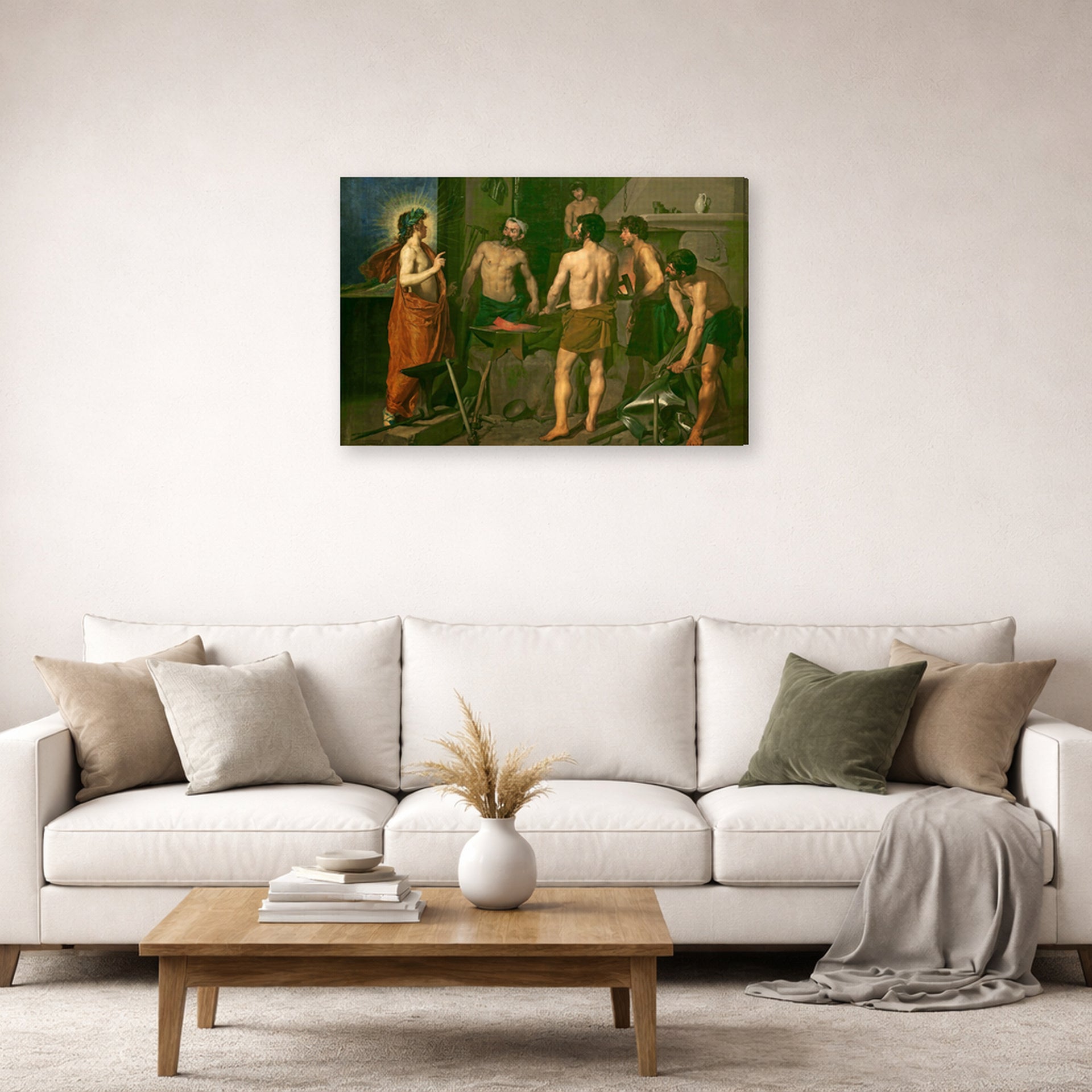Diego Velazquez - Apollo in the Forge of Vulcan - gallery wrap lifestyle living room 2