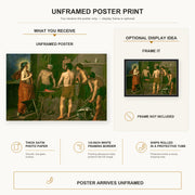 Diego Velazquez - Apollo in the Forge of Vulcan - poster print combined product and display infographic