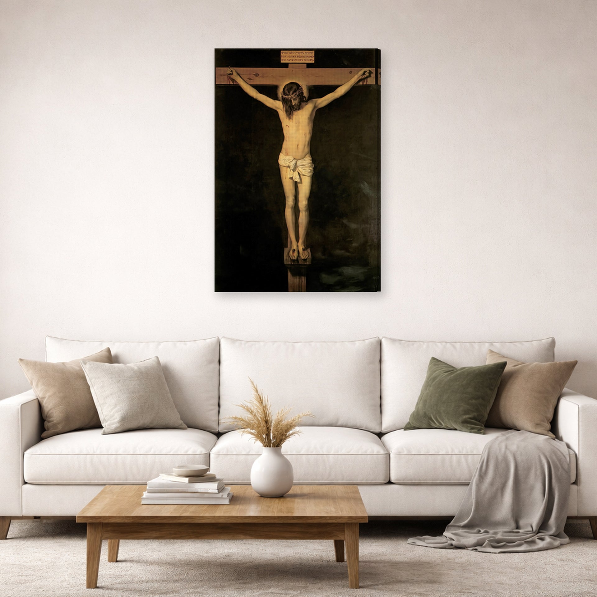 Diego Velazquez - Christ Crucified - gallery wrap lifestyle living room 2