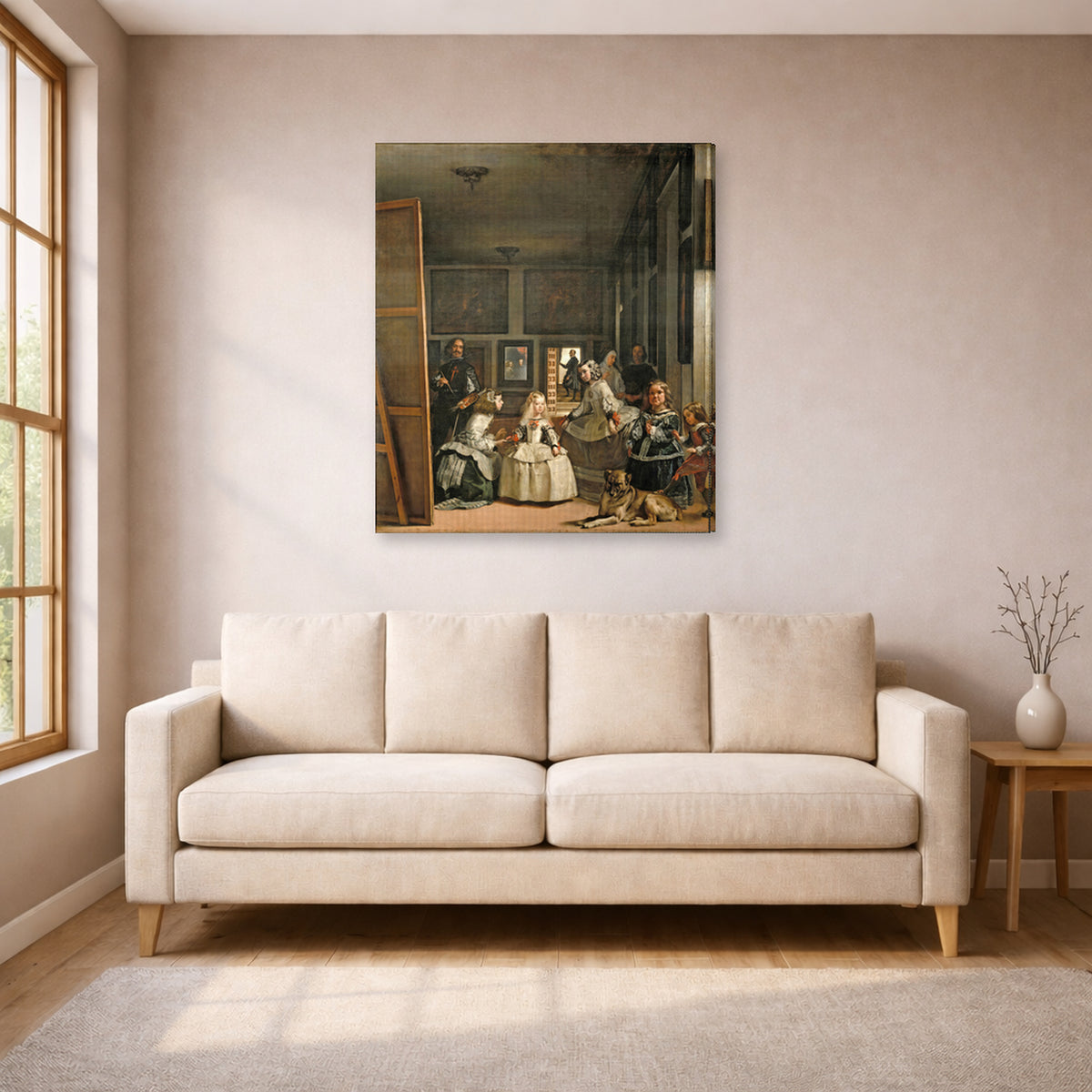 Diego Velazquez - Las Meninas - gallery wrap lifestyle living room 1