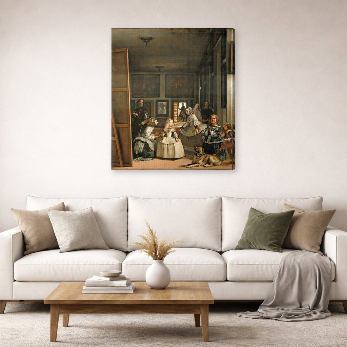 Diego Velazquez - Las Meninas - gallery wrap lifestyle living room 2