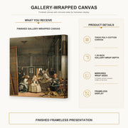 Diego Velazquez - Las Meninas - gallery wrap product details infographic