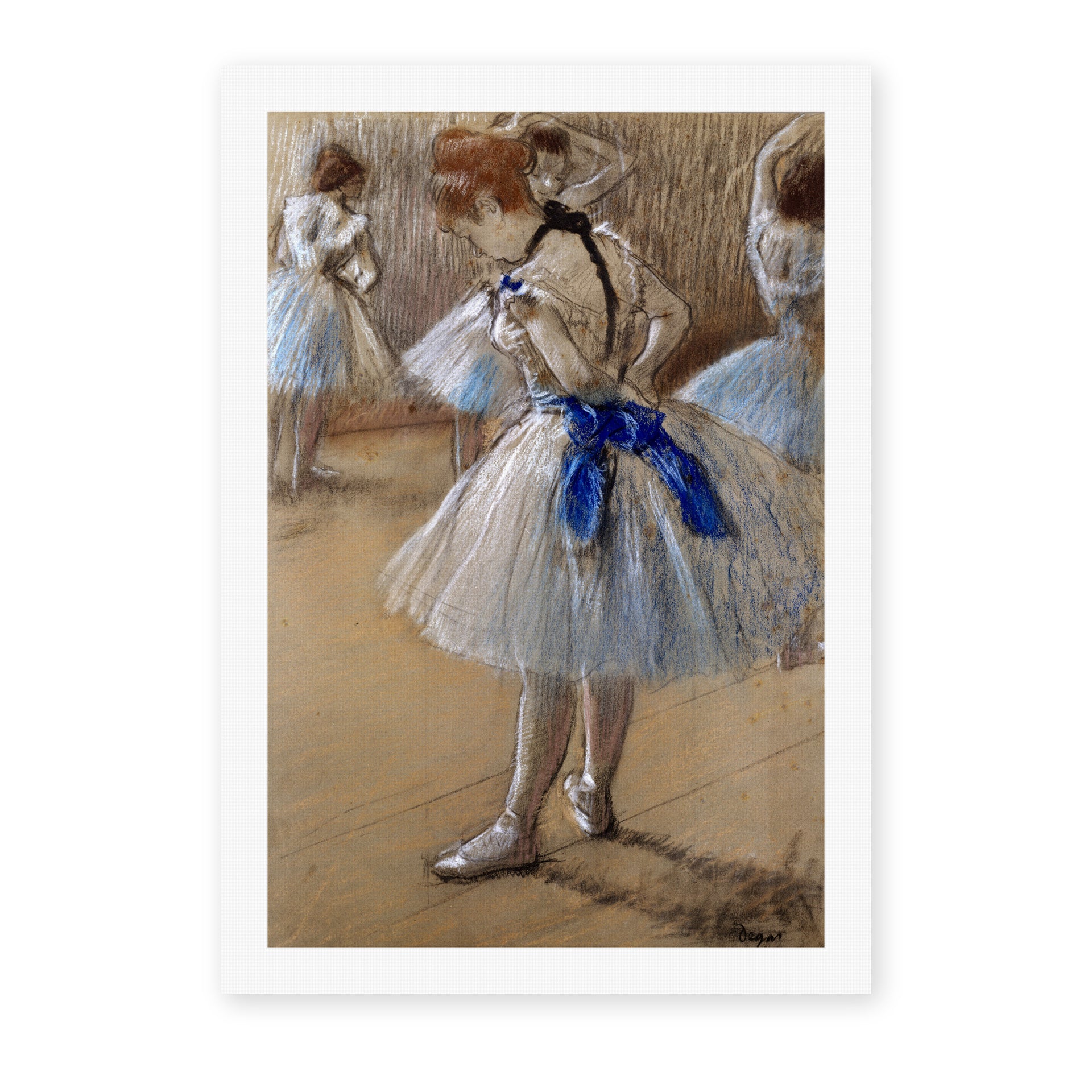 Edgar Degas's 'A Study of a Dancer' painting reproduced as a rolled canvas print