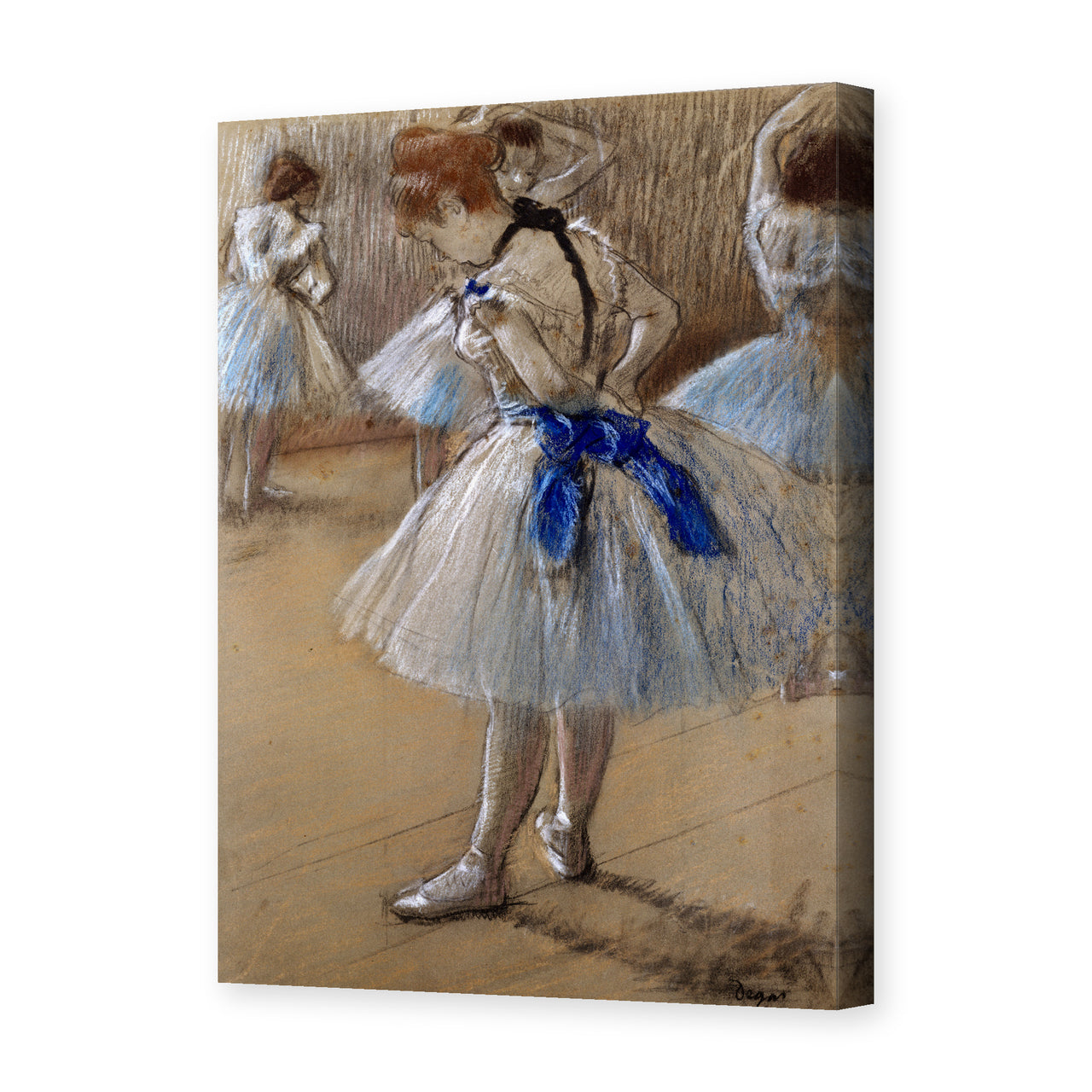 Edgar Degas's 'A Study of a Dancer' painting reproduced as a gallery-wrapped canvas print