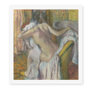 Edgar Degas's 'After the Bath Woman Drying' painting reproduced as a rolled canvas print