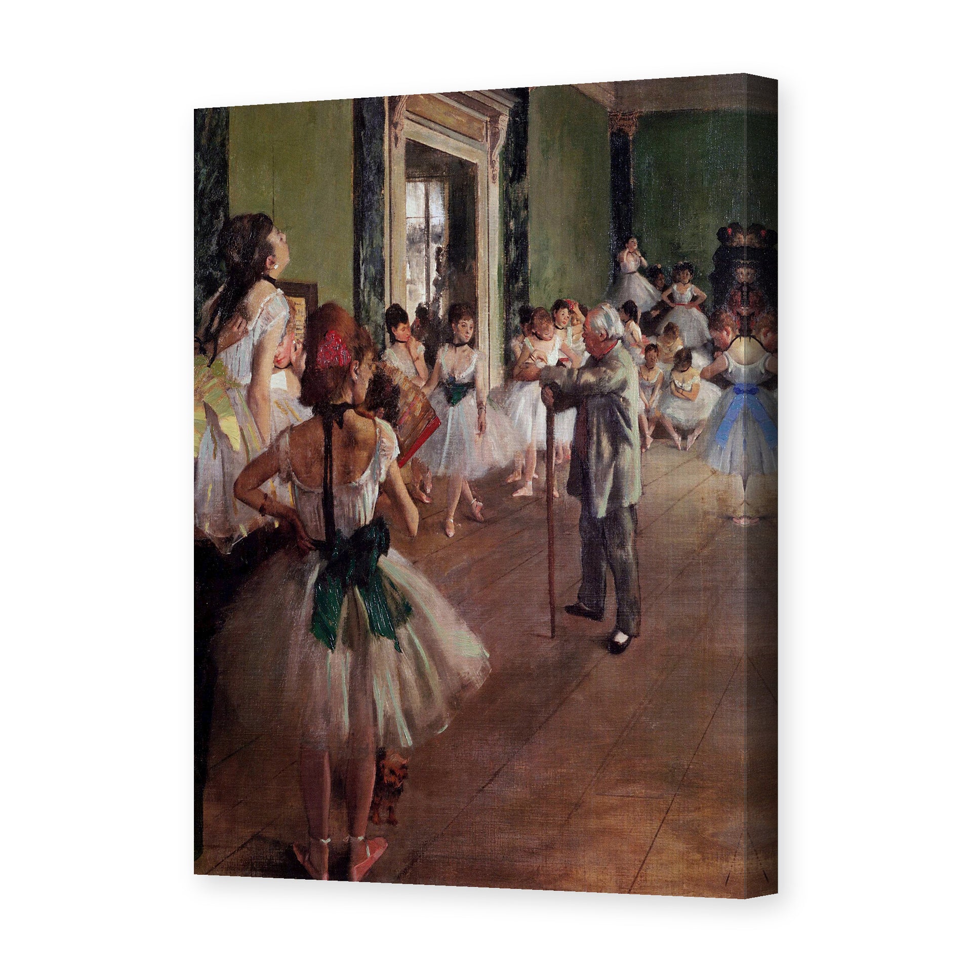 Edgar Degas's 'Ballet Class' painting reproduced as a gallery-wrapped canvas print