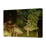 Edgar Degas's 'Ballet Rehearsal' painting reproduced as a gallery-wrapped canvas print