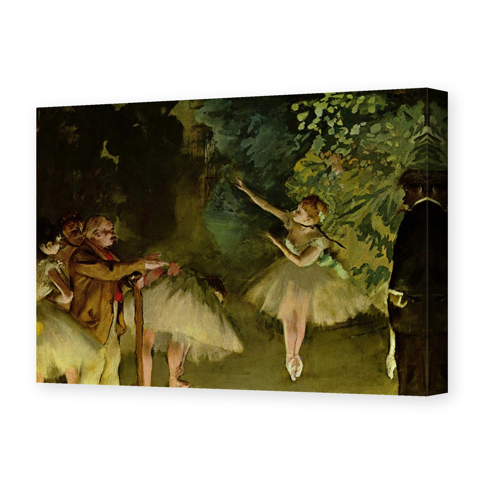Edgar Degas's 'Ballet Rehearsal' painting reproduced as a gallery-wrapped canvas print