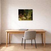 Gallery-wrapped canvas print of Edgar Degas's Ballet Rehearsal displayed on a wall in a office