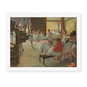 Edgar Degas's 'Ballet School' painting reproduced as a rolled canvas print
