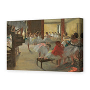 Edgar Degas's 'Ballet School' painting reproduced as a gallery-wrapped canvas print