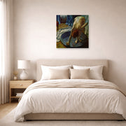 Unframed poster print of Edgar Degas's Frau In Der Badewanne displayed on a wall in a bedroom
