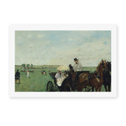 Edgar Degas's 'Horse Racing' painting reproduced as a rolled canvas print