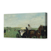 Edgar Degas's 'Horse Racing' painting reproduced as a gallery-wrapped canvas print