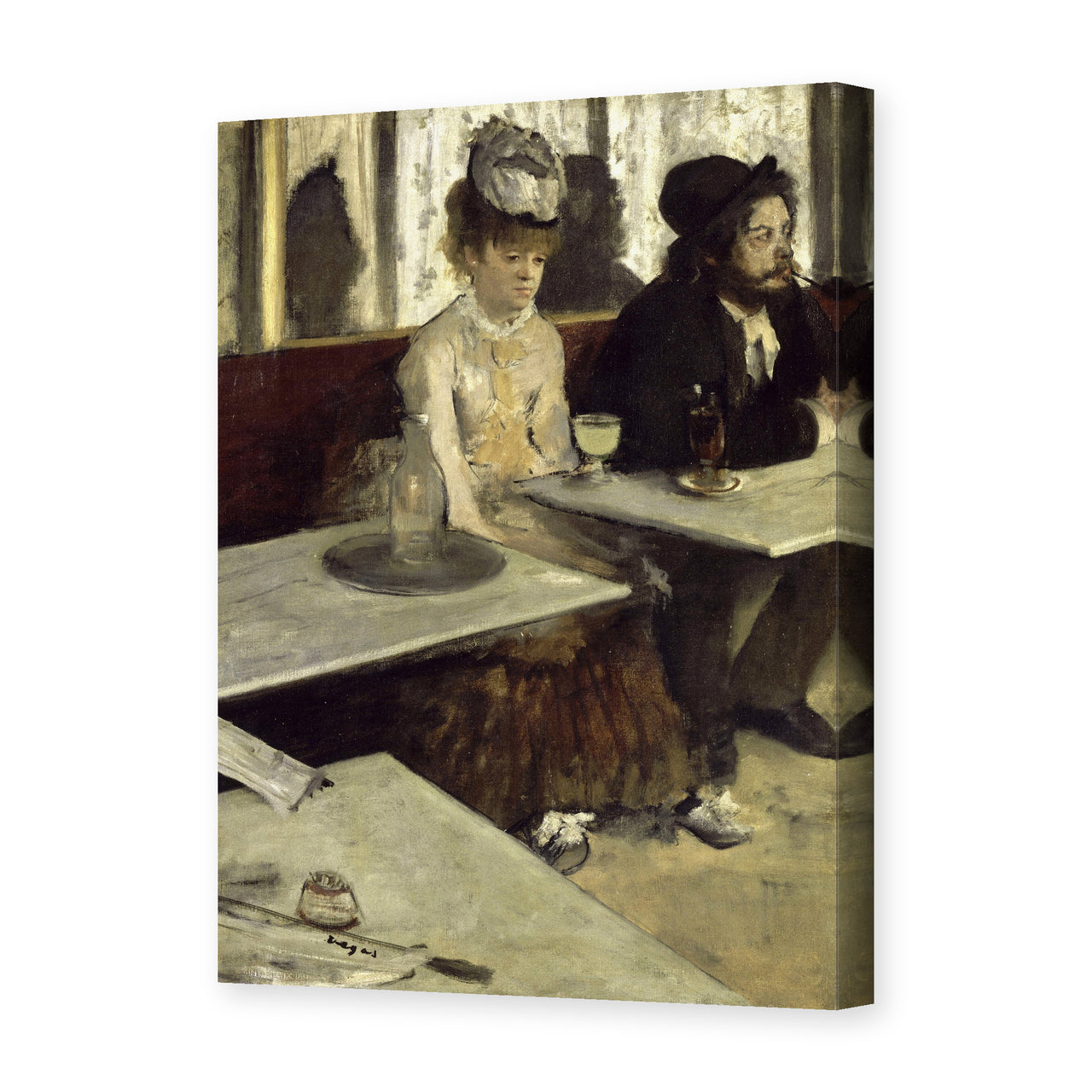 Edgar Degas's 'Labsinthe' painting reproduced as a gallery-wrapped canvas print