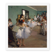 Edgar Degas's 'The Dance Class' painting reproduced as a rolled canvas print