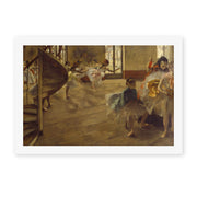 Edgar Degas's 'The Rehearsal' painting reproduced as a rolled canvas print