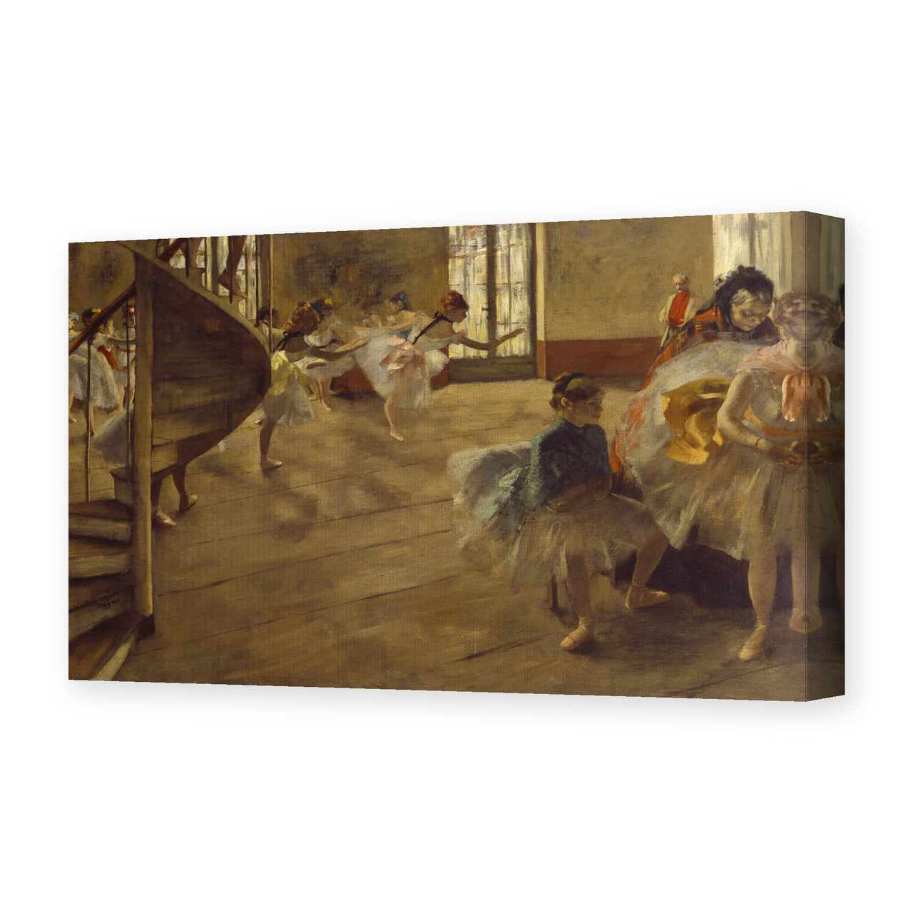 Edgar Degas's 'The Rehearsal' painting reproduced as a gallery-wrapped canvas print