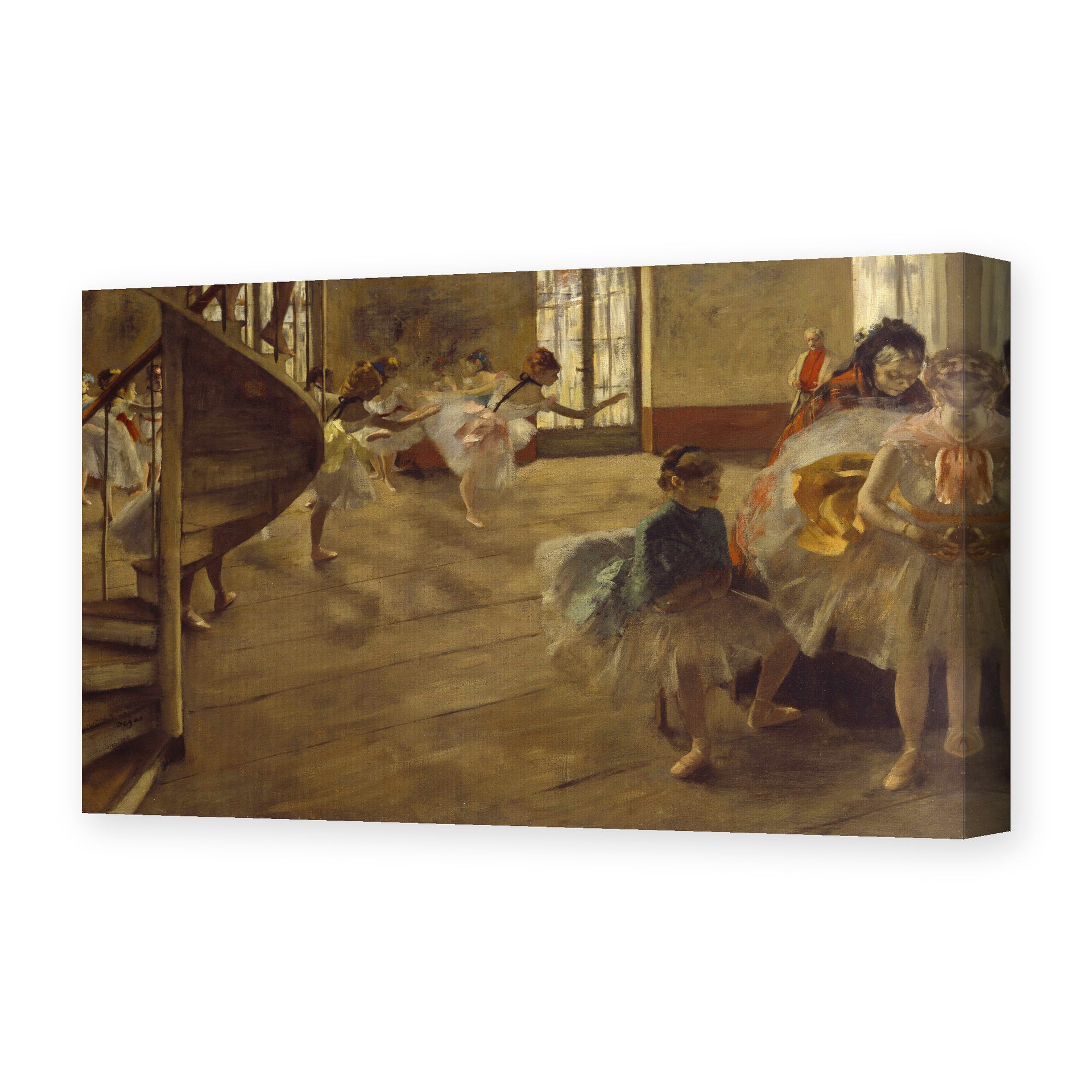 Edgar Degas's 'The Rehearsal' painting reproduced as a gallery-wrapped canvas print