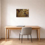 Gallery-wrapped canvas print of Edgar Degas's The Rehearsal displayed on a wall in a office
