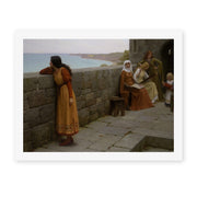 Edmund Blair Leighton's 'The Hostage' painting reproduced as a rolled canvas print