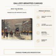 Édouard Cortès - Boulevard de la Madeleine gallery wrap canvas construction and hanging details infographic