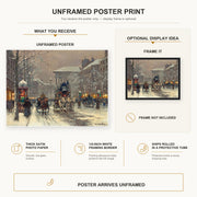 Édouard Cortès - Boulevard de la Madeleine poster print size comparison and framing display infographic
