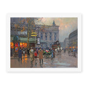 Édouard Cortès's 'Cafe de la paix' painting reproduced as a rolled canvas print
