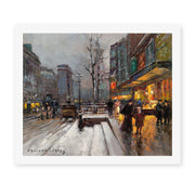 Édouard Cortès's 'Porte St. Martin' painting reproduced as a rolled canvas print