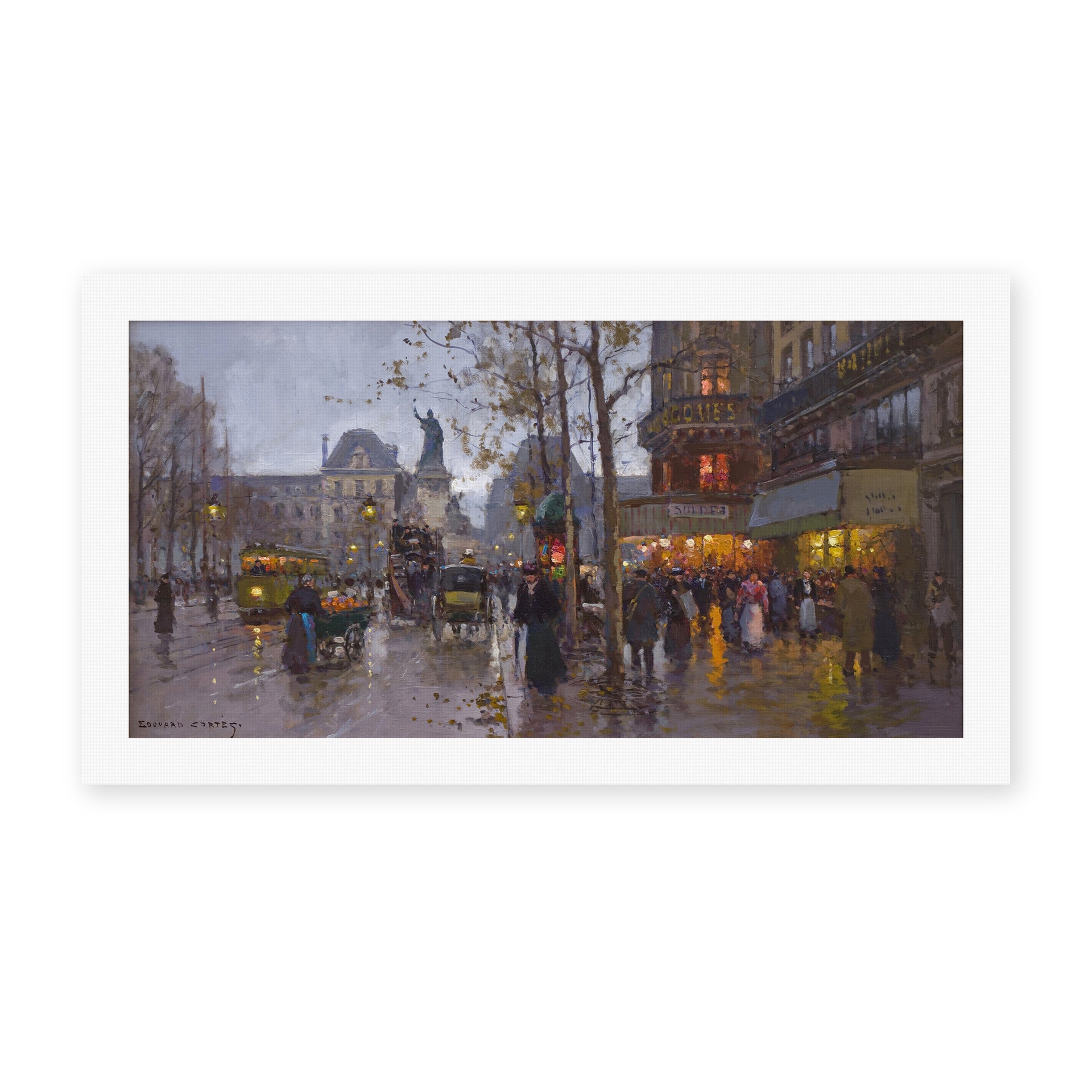 Édouard Cortès's 'Republic Square' painting reproduced as a rolled canvas print