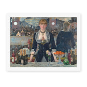 Edouard Manet's 'A Bar at the Folies-Bergère' painting reproduced as a rolled canvas print