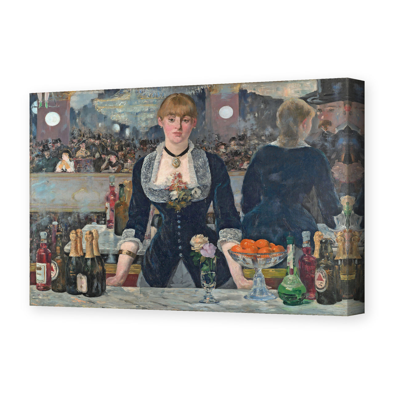 Edouard Manet's 'A Bar at the Folies-Bergère' painting reproduced as a gallery-wrapped canvas print