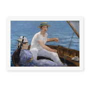 Edouard Manet's 'Boating, Metropolitan Museum of Art' painting reproduced as a rolled canvas print