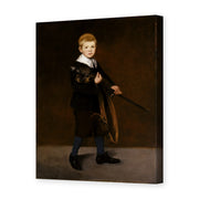 Edouard Manet's 'Boy with a Sword' painting reproduced as a gallery-wrapped canvas print