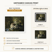 Edouard Manet - Luncheon on the Grass canvas print size comparison and framing display infographic